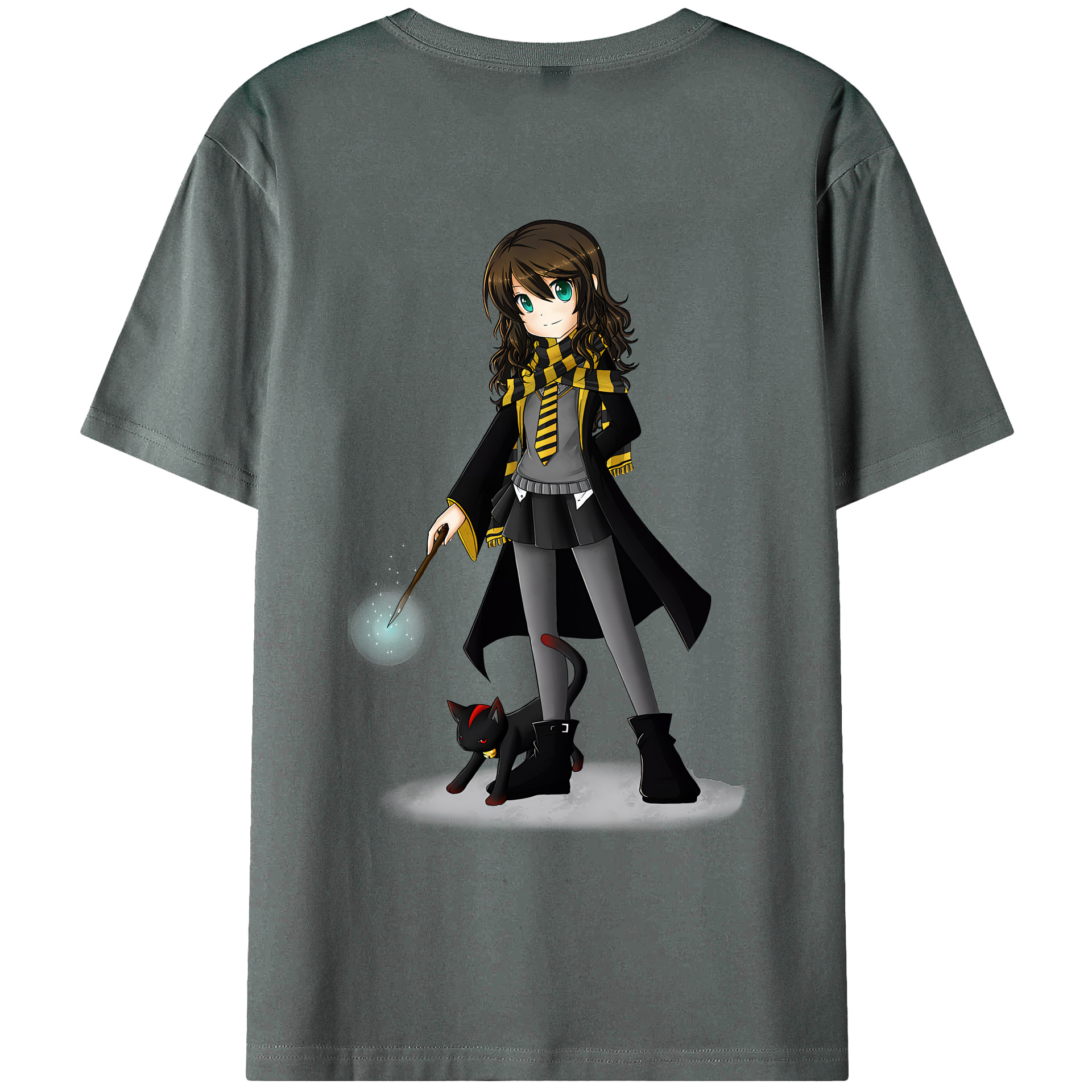 （画像用） Harry Potter ハリー・ポッターシリーズ 綿100％ メンズ半袖Tシャツ（バックプリント） 通気性